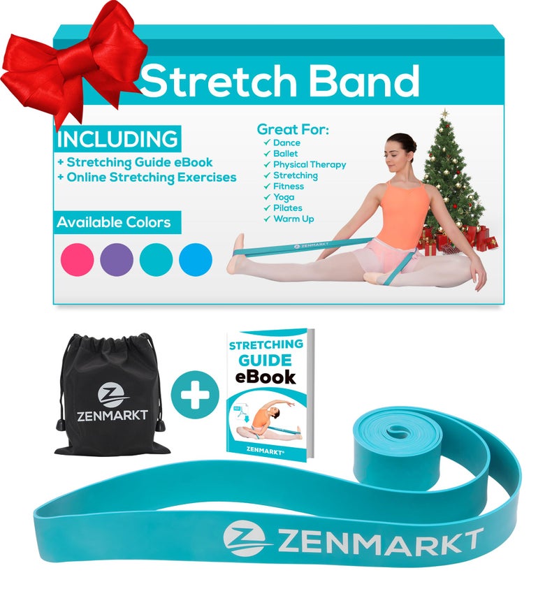 Zenmarkt Stretch Bands for Flexibility and Strength - Ballet Stretch Bands Ideal to Have as Dance Equipment in Every Competition - Suitable for Gymnastics, Cheerleading, and Pilates Training(Teal) - Image 1